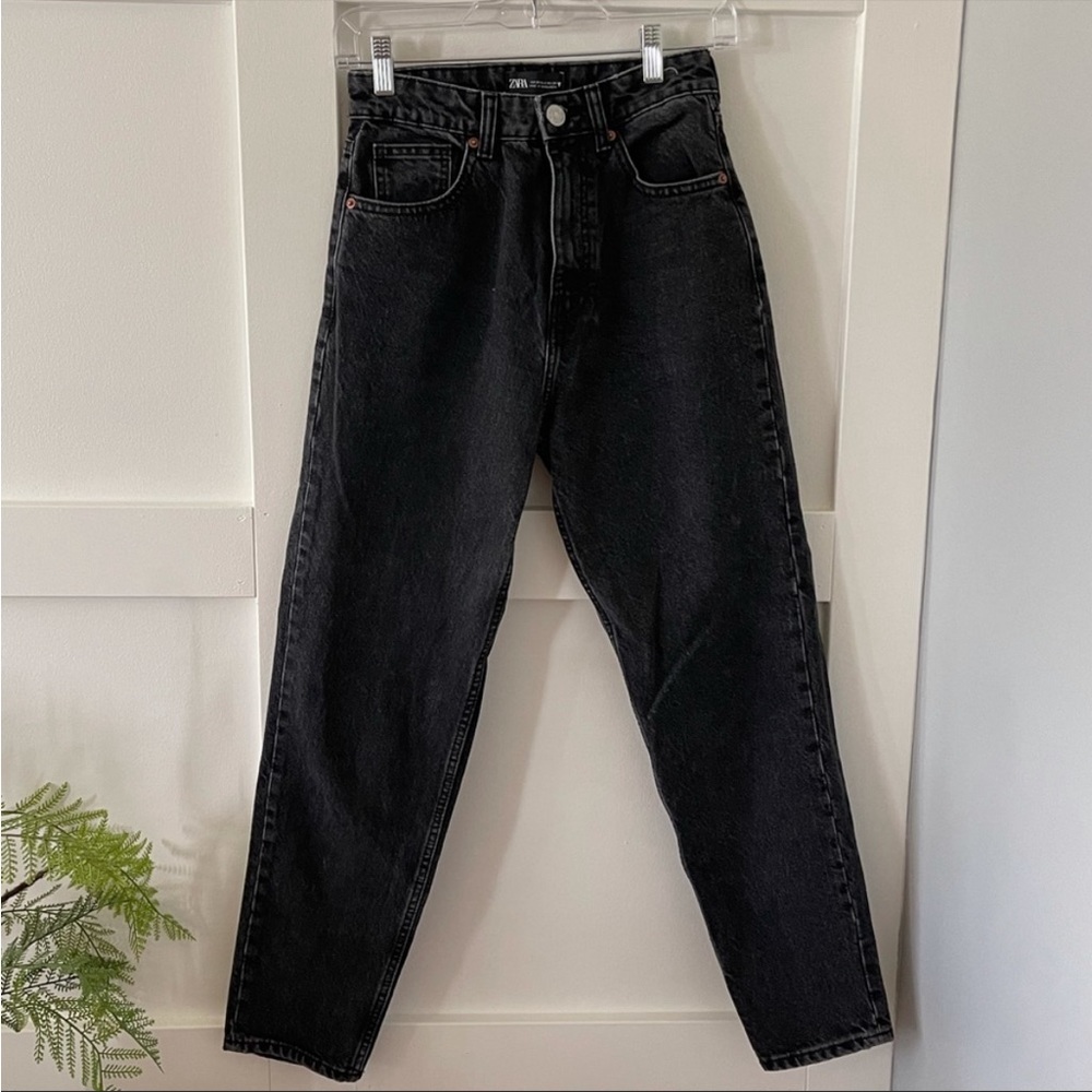 Zara black mom jeans